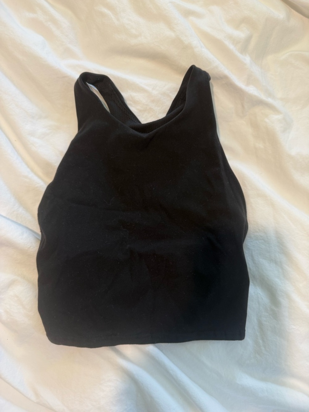 Athleta Black Racerback Active Crop Top